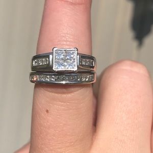 White Gold Diamond Wedding Set